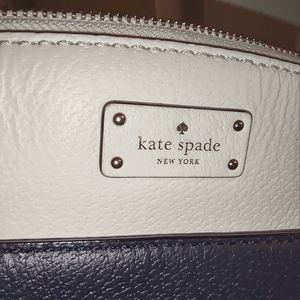 Blue & white Kate Spade crossbody purse